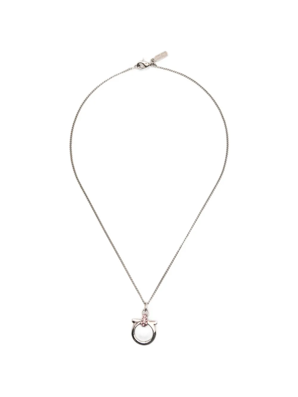 Ferragamo Pre-Owned 1980s Gancini necklace and earrings set - Argento