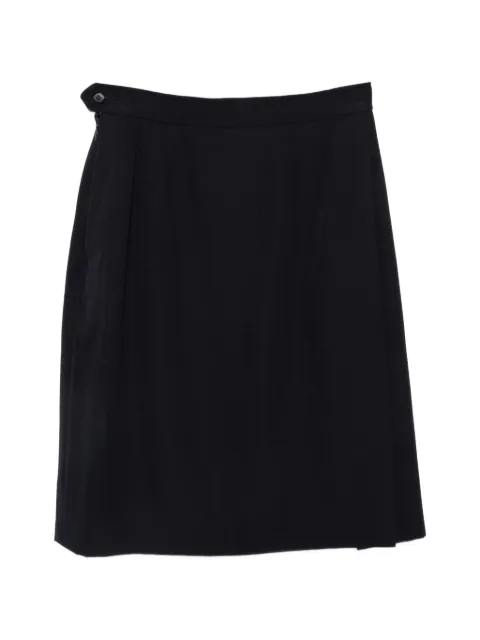 Saint Laurent Pre-Owned 1980s pleated button-fastening skirt