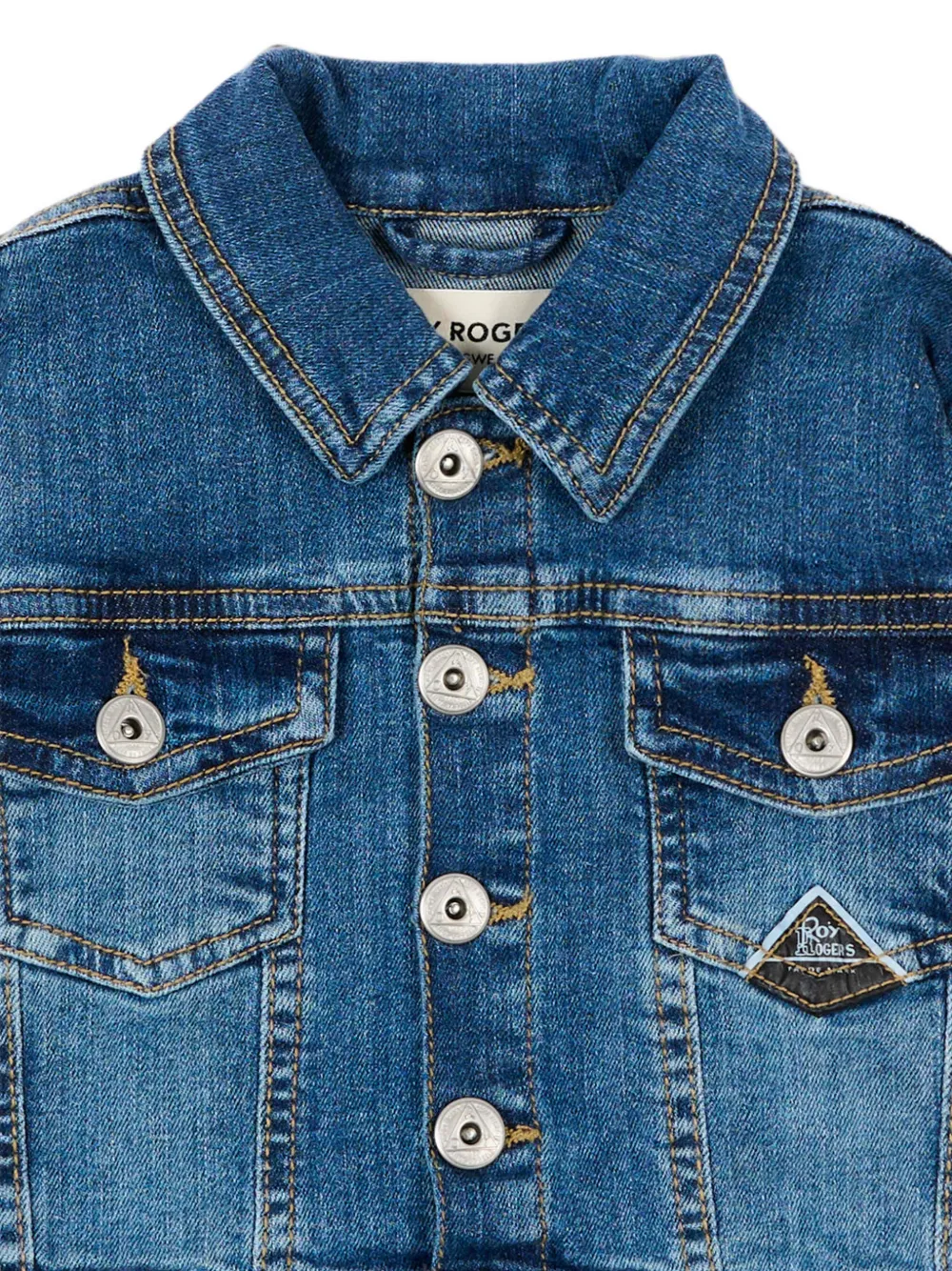 Roy Rogers Kids Spijkerjack met logopatch Blauw