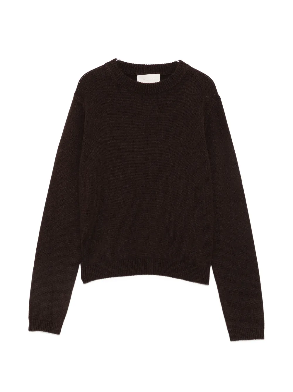 I BLUES ribbed-trim crew-neck sweater - Braun