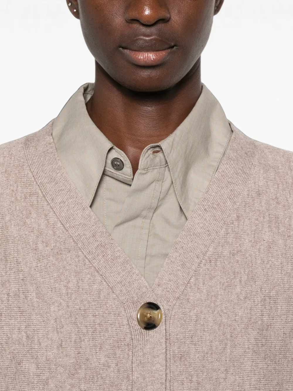 I BLUES Button-up vest Beige