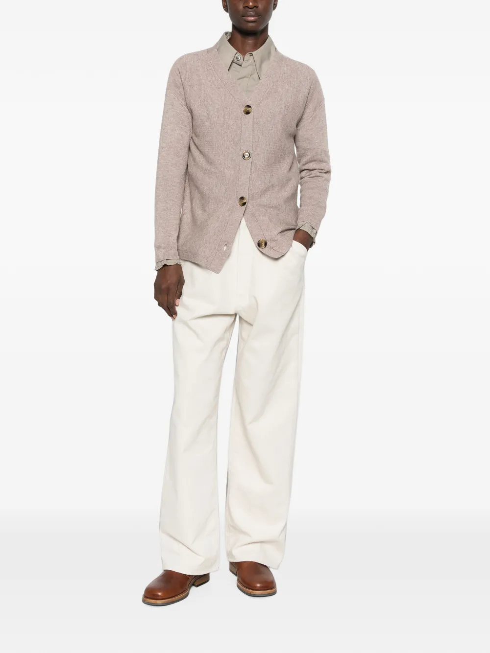 I BLUES Button-up vest Beige