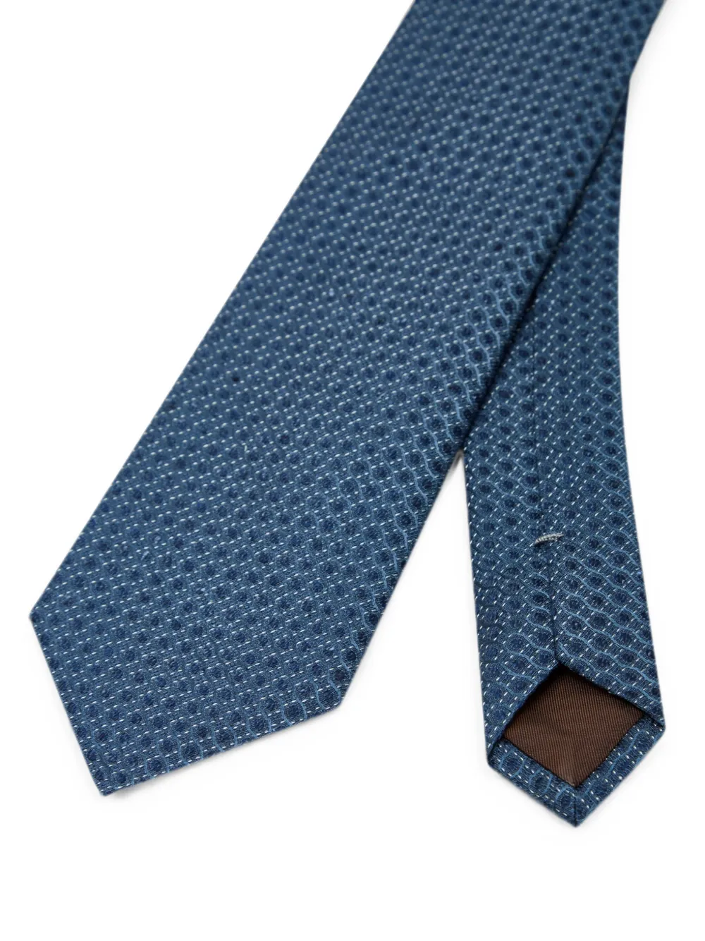 Canali Stropdas met geometrisch patroon Blauw