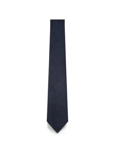 Canali check-pattern pointed-tip tie
