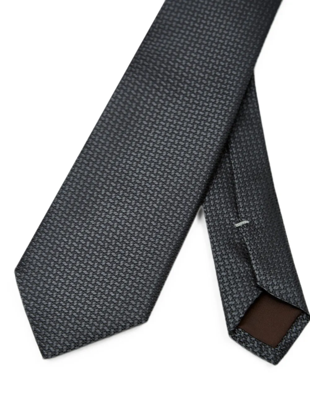 Canali Zijden stropdas met jacquard Grijs