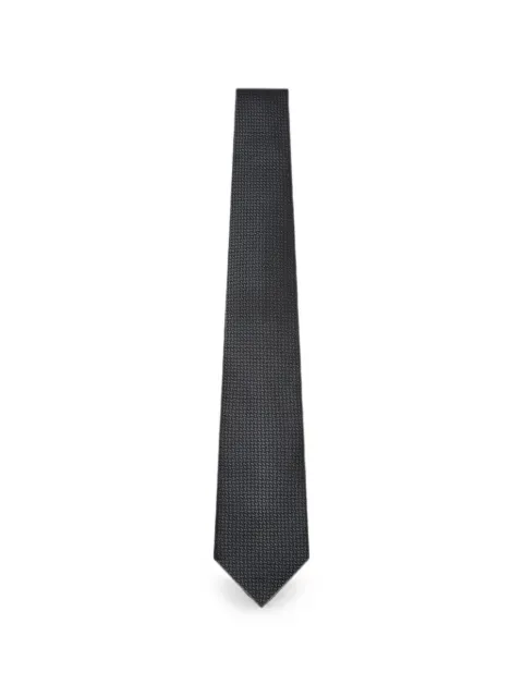 Canali silk jacquard-weave tie