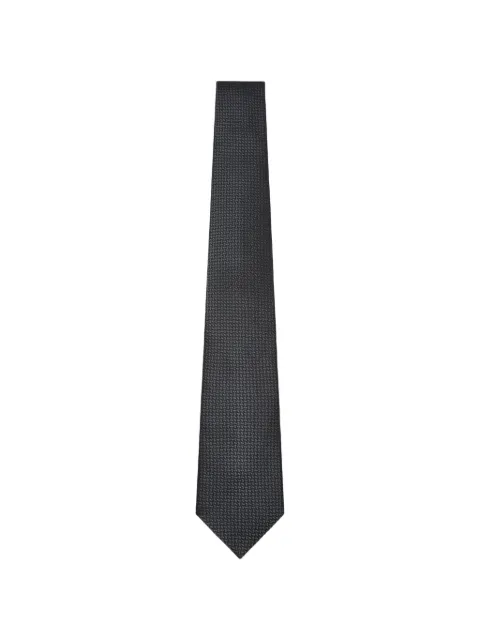 Canali silk jacquard-weave tie