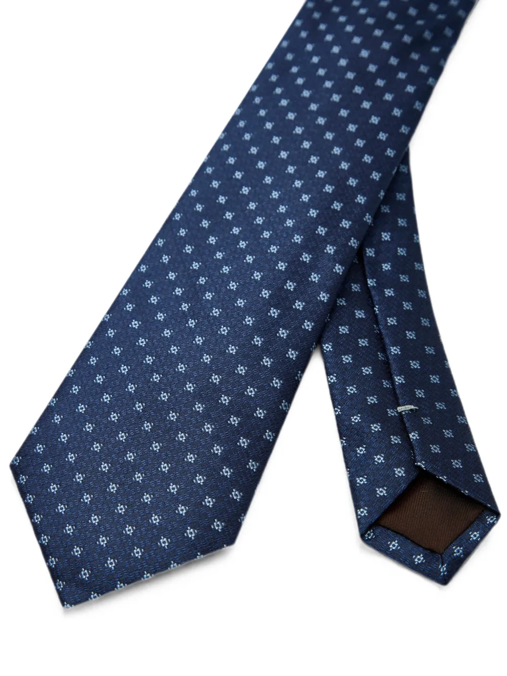 Canali Stropdas met geometrische print Blauw