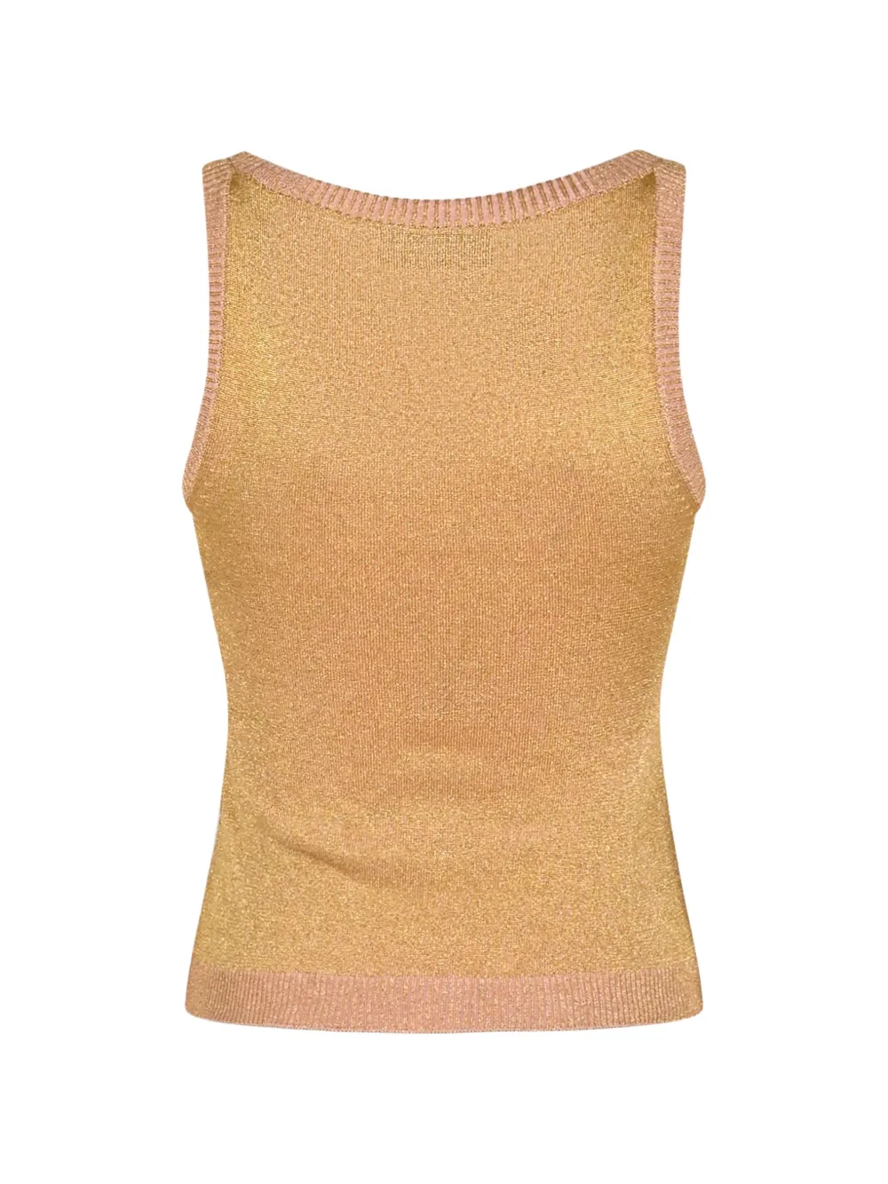 Missoni Metallic top met diepe ronde hals Goud