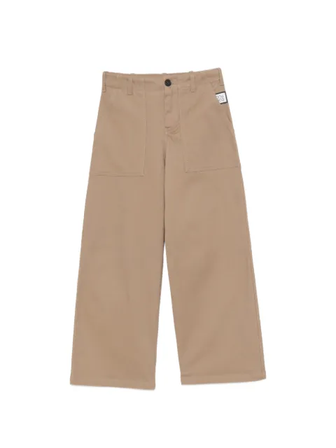 Douuod Kids Weite Hose mit Logo-Patch