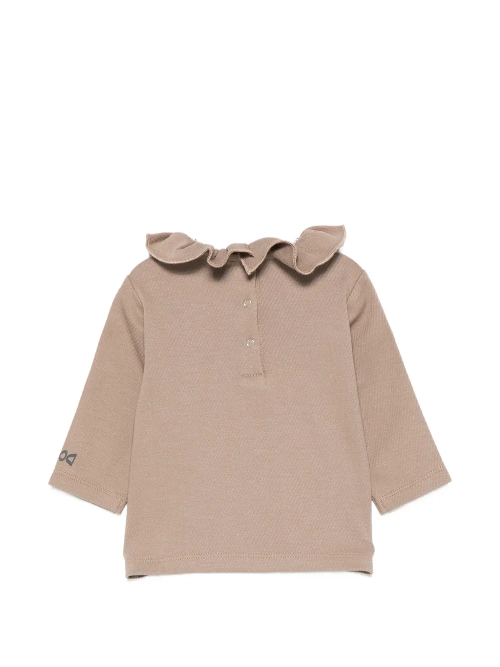 Douuod Kids T-shirt met lange mouwen en logo-print Beige