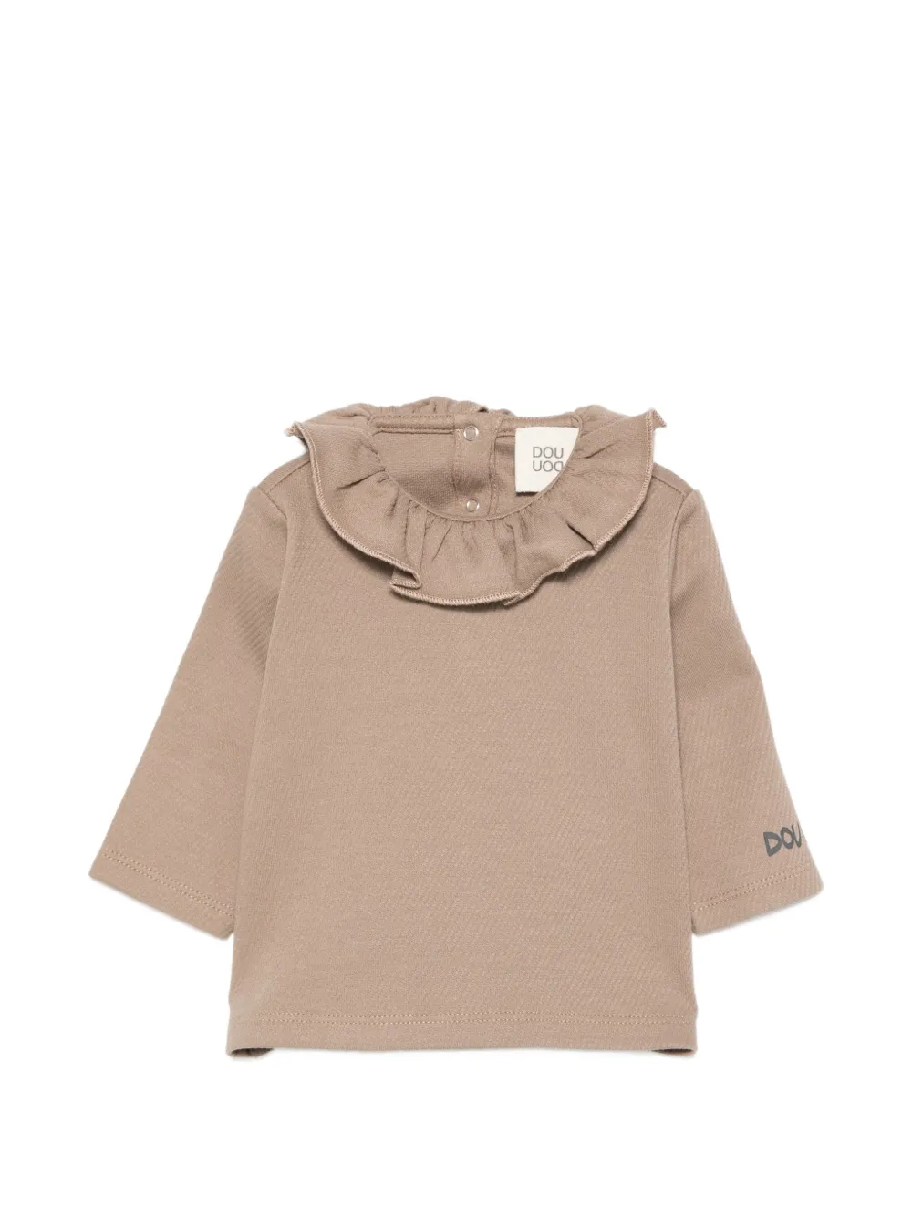 Douuod Kids logo-print long-sleeve T-shirt - Toni neutri