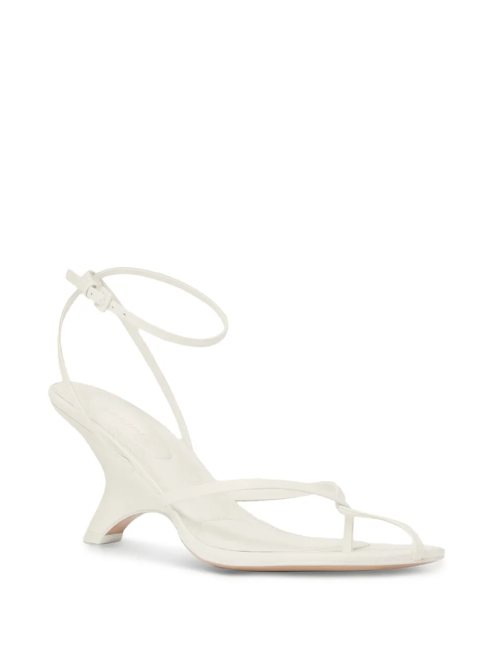 SIMKHAI Kelsey leather heel sandals Wit