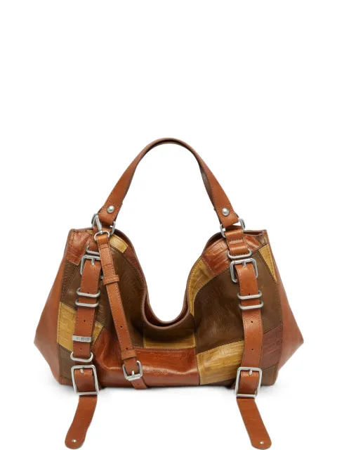 Diesel D-One-medium top-handle bag in patchwork leather