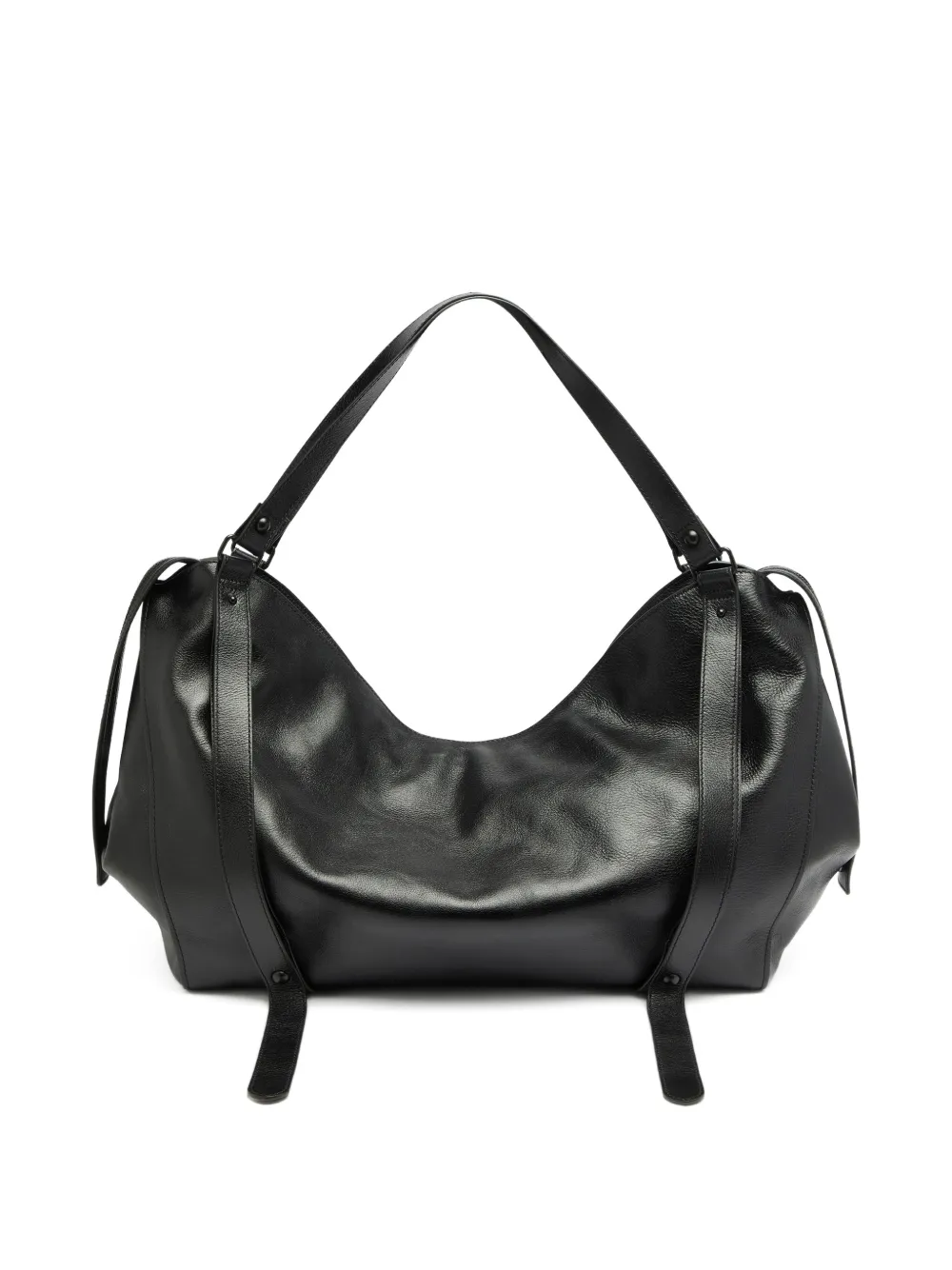 Diesel D-One-Duffle leren tas Zwart