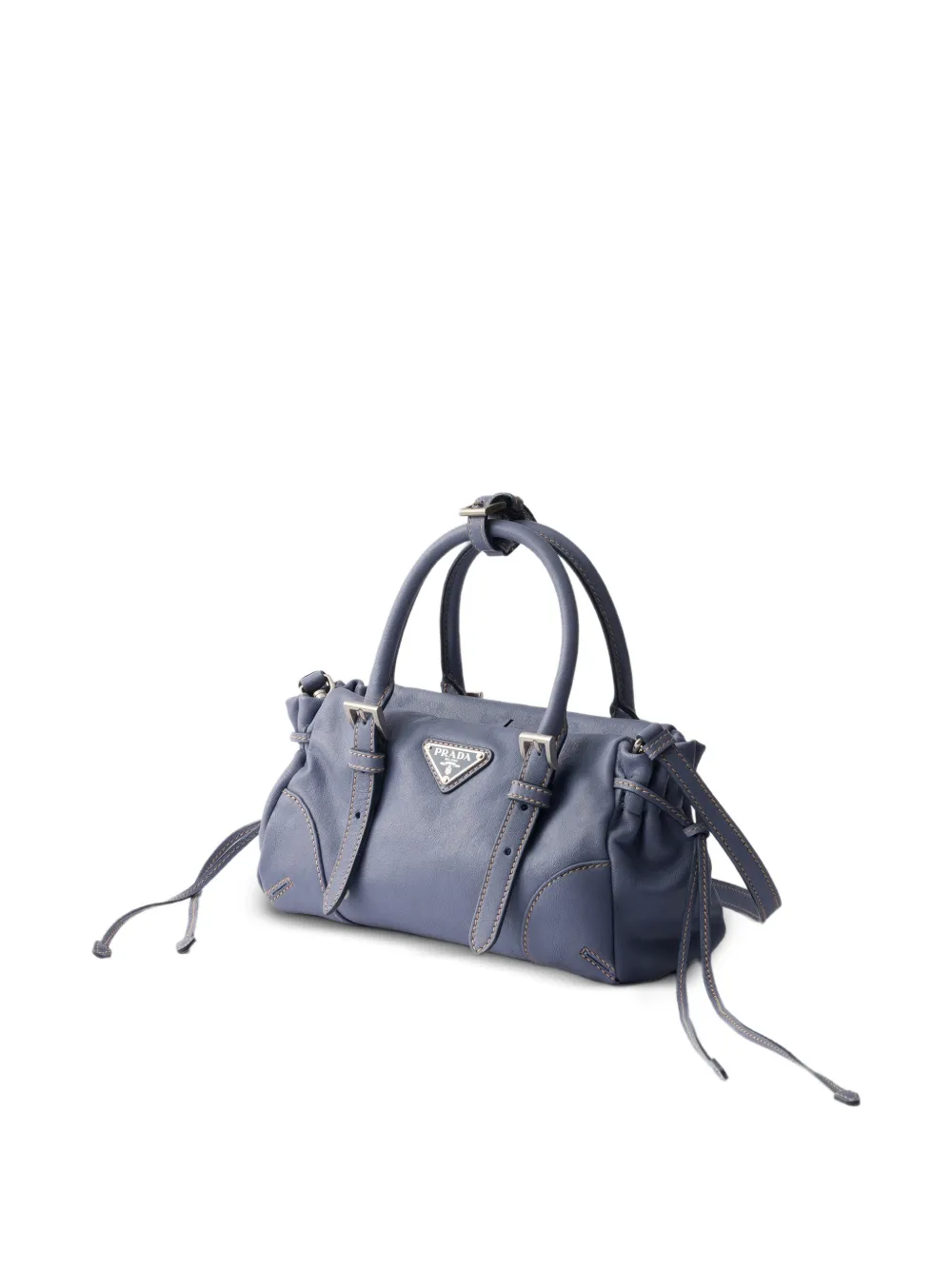 Prada Karin kleine leren tas Blauw