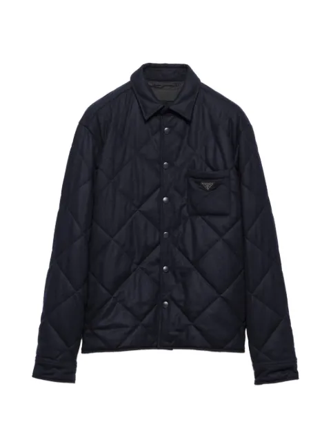 Prada padded cashmere shirt