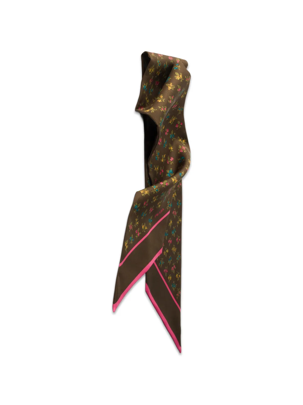 Prada Zijden twill sjaal met print Bruin