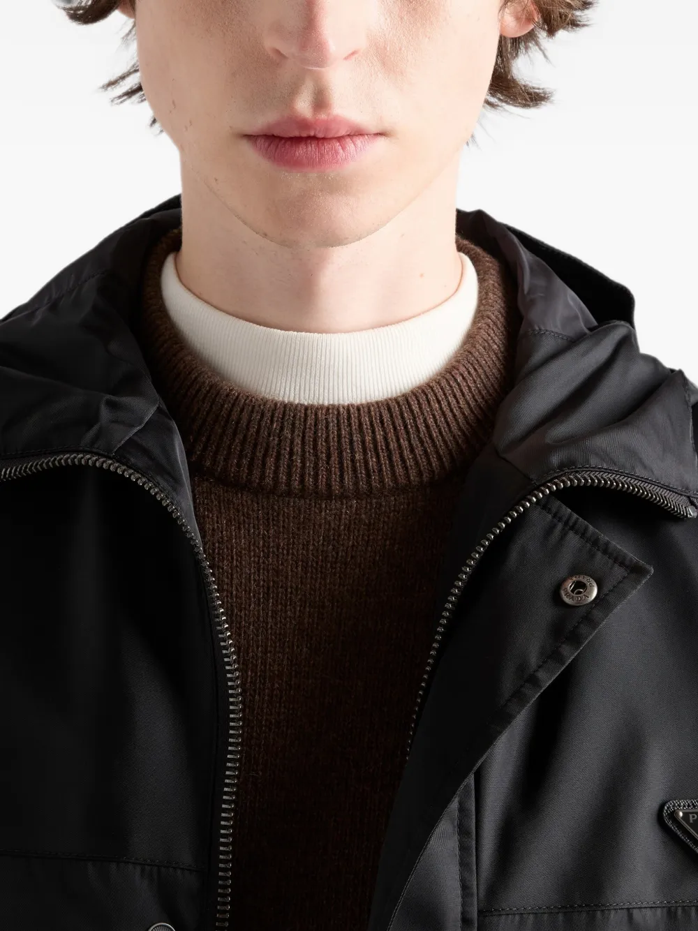 Prada Re-Nylon donsjack Zwart