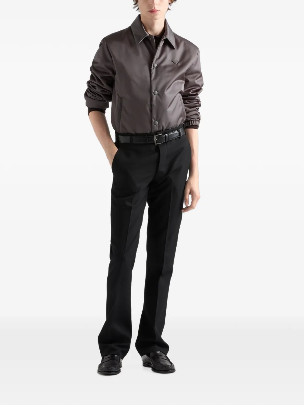Prada Re-Nylon shirt jacket Grijs