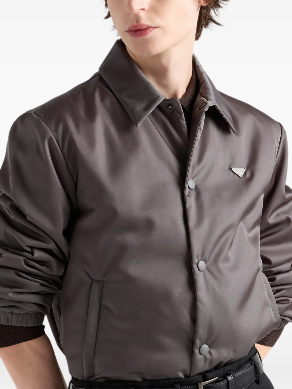 Prada Re-Nylon shirt jacket Grijs
