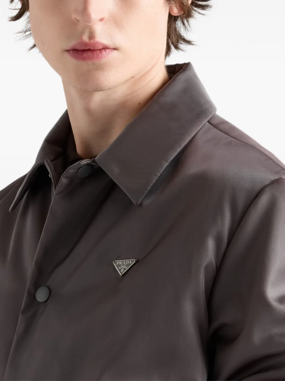 Prada Re-Nylon shirt jacket Grijs