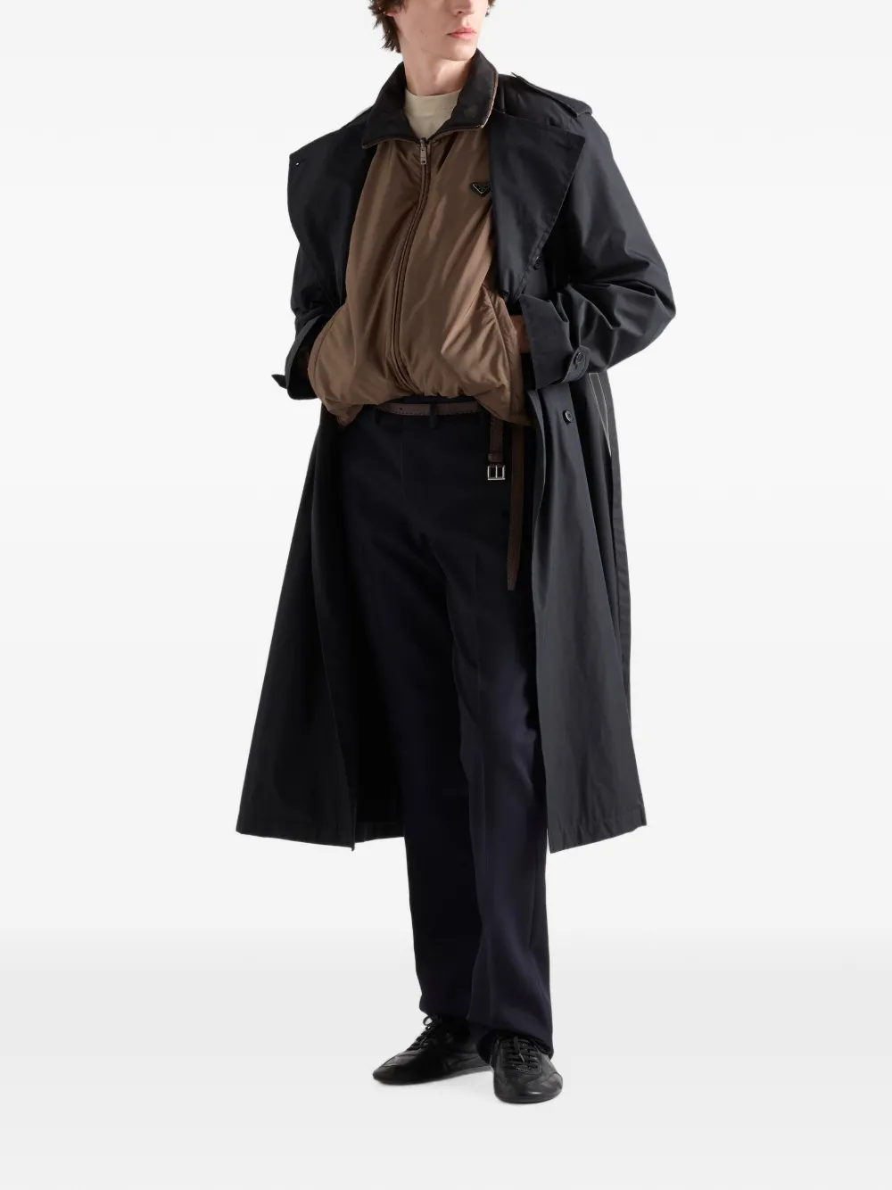 Prada Re-Nylon donsjack Bruin