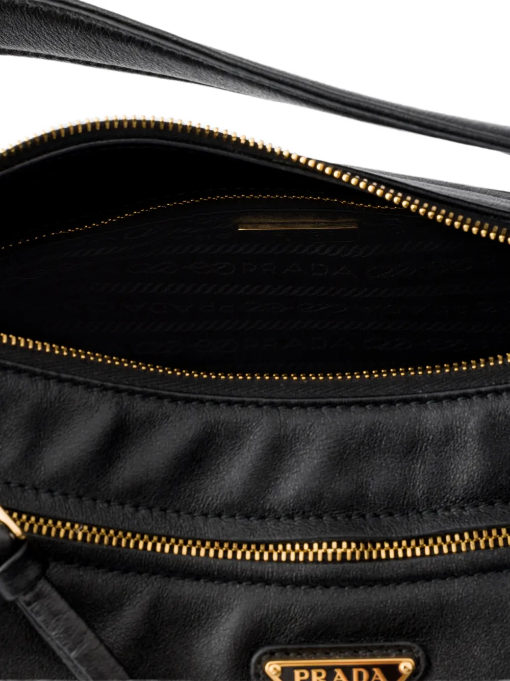 Prada Desiree kleine leren tas Zwart
