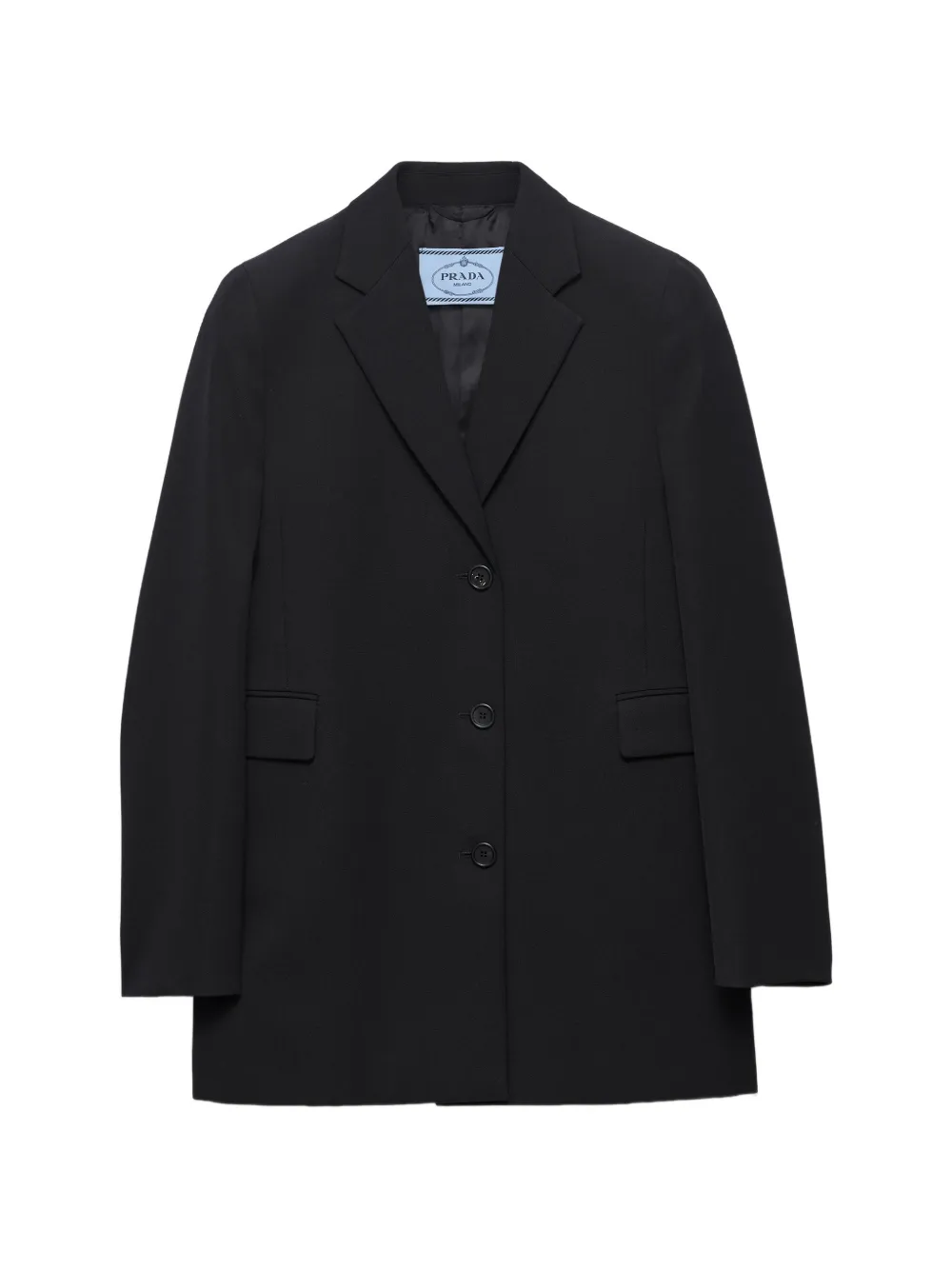 Prada single-breasted gabardine jacket - Nero