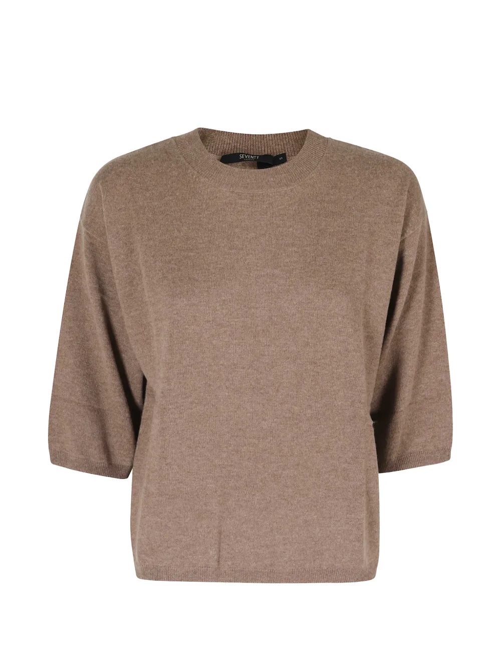 Seventy Short-sleeve Crew-neck Sweater In Brown
