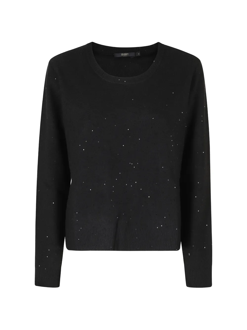 Seventy Cashmere Sequin-embellished Cashmere In Black