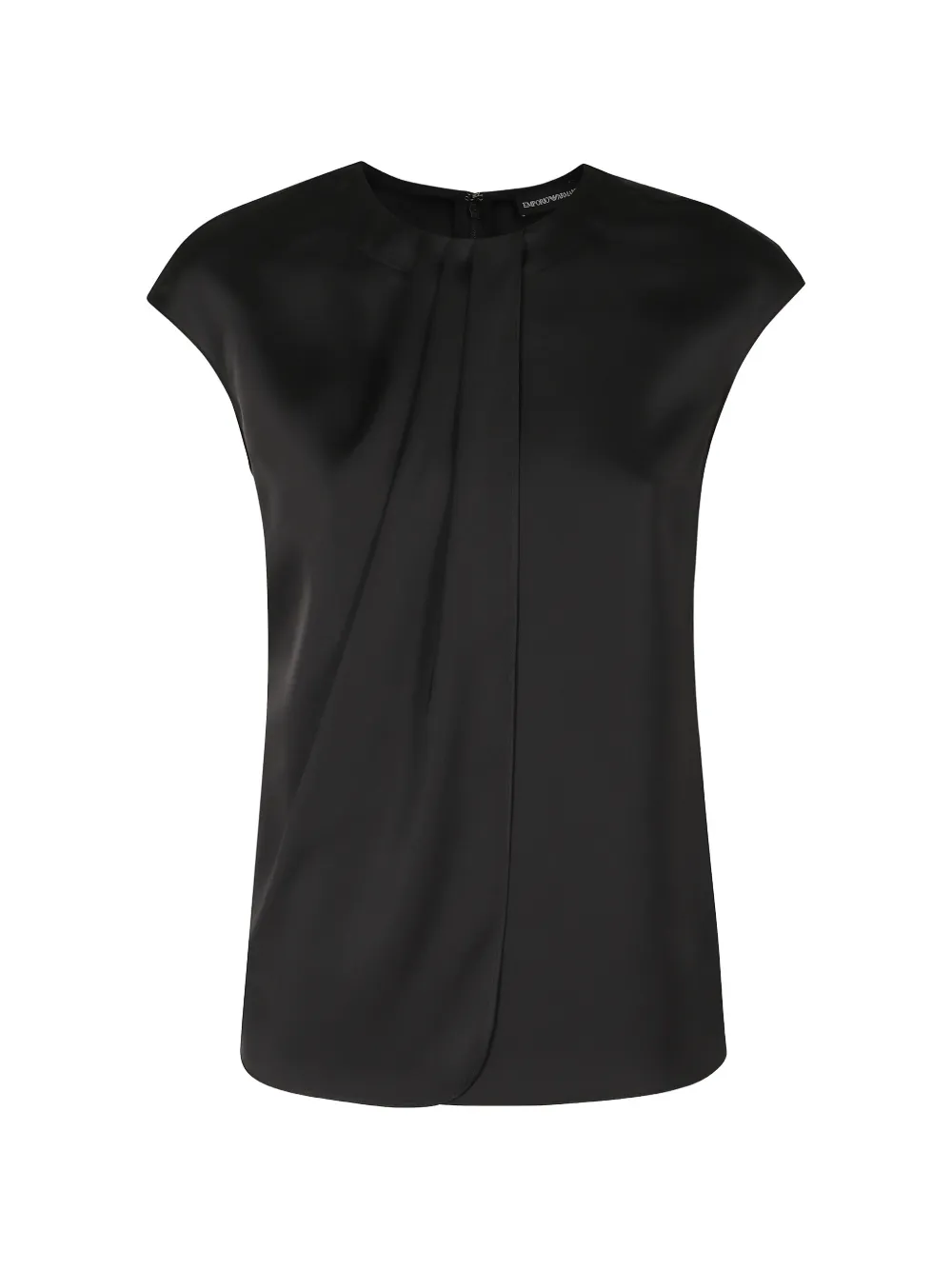 Emporio Armani pleated satin-finish blouse