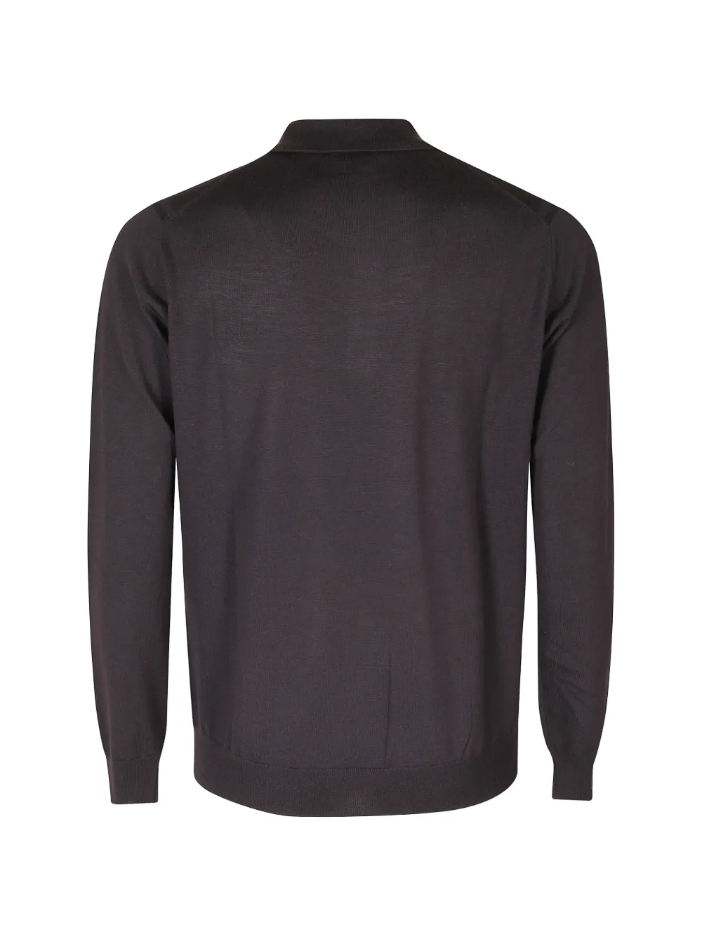 Paolo Pecora long-sleeve wool polo shirt Bruin