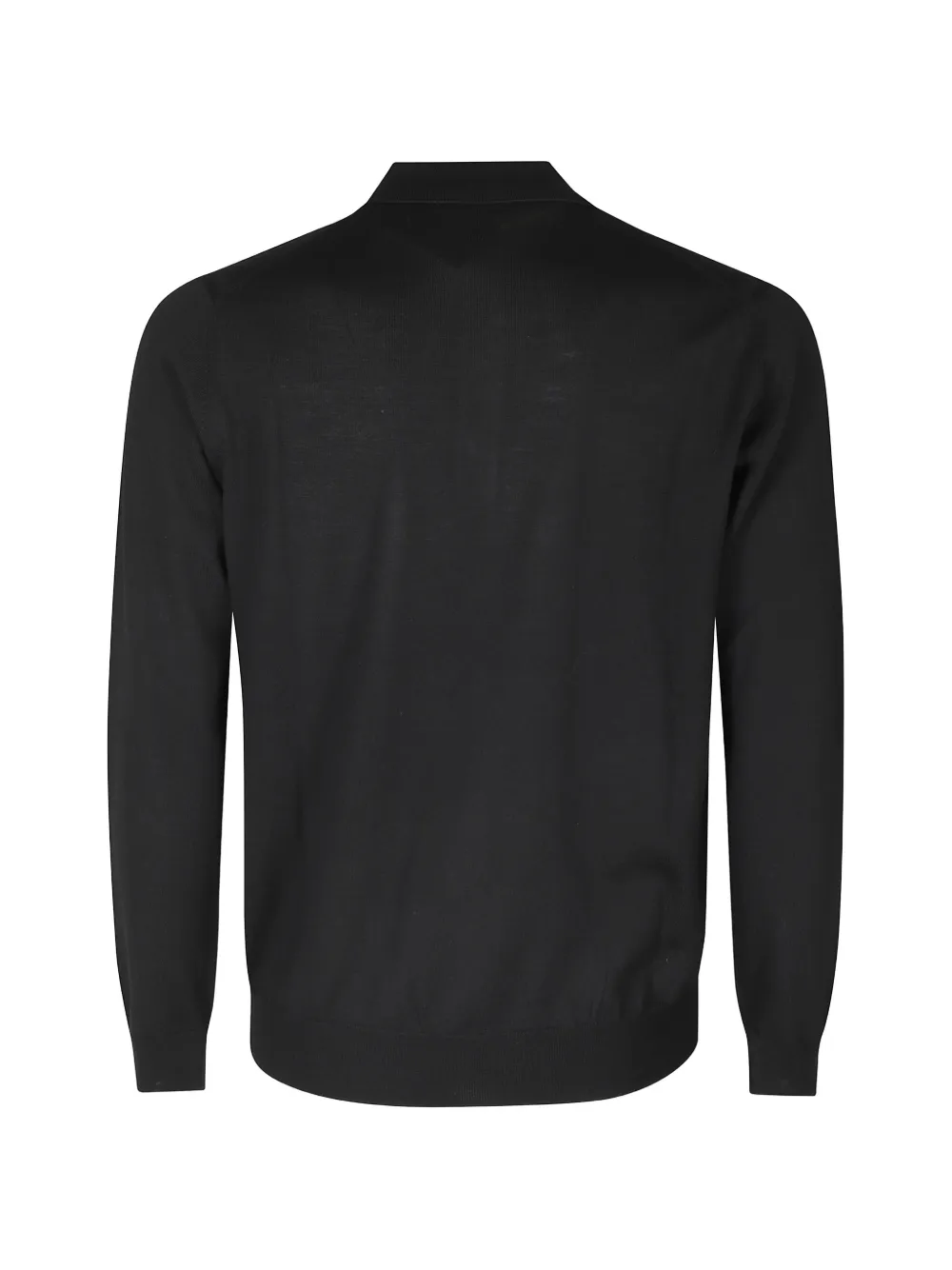 Paolo Pecora long-sleeve wool polo shirt Zwart