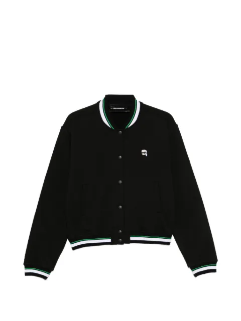Karl Lagerfeld striped-trim bomber jacket