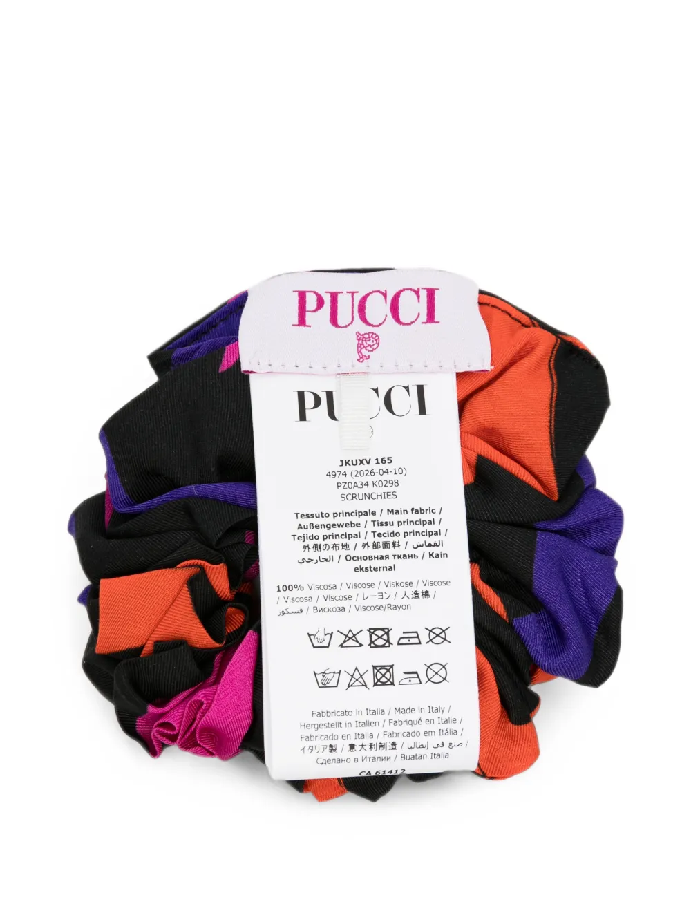 PUCCI Junior Scrunchie met Iride-print Zwart