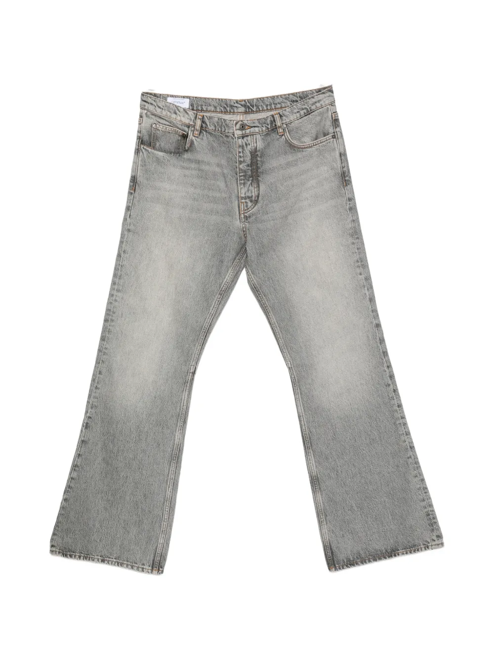 Off-White Arrows-embroidered faded-effect jeans Grijs