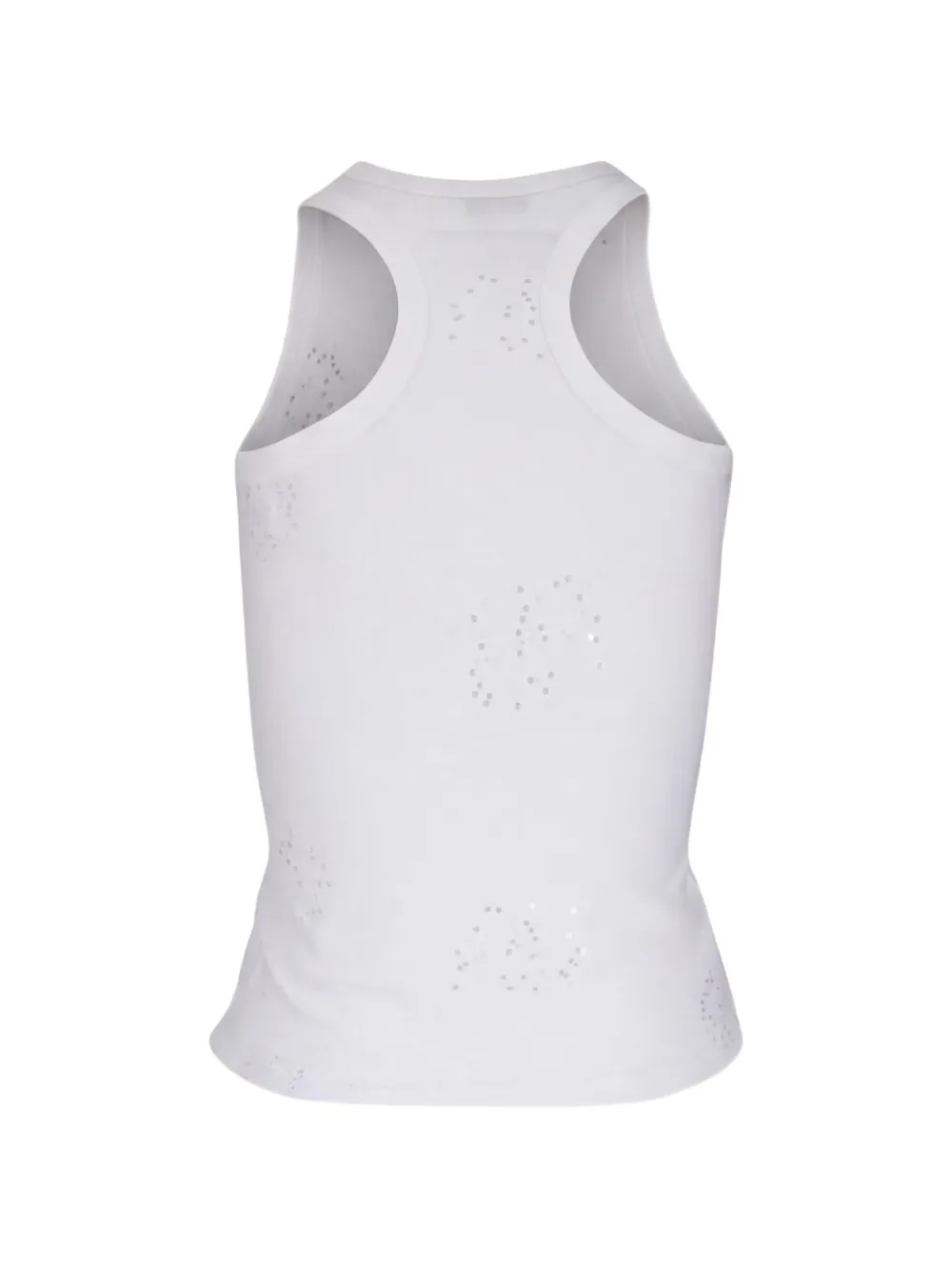 AG Jeans sequin-embellished ribbed tank top Wit