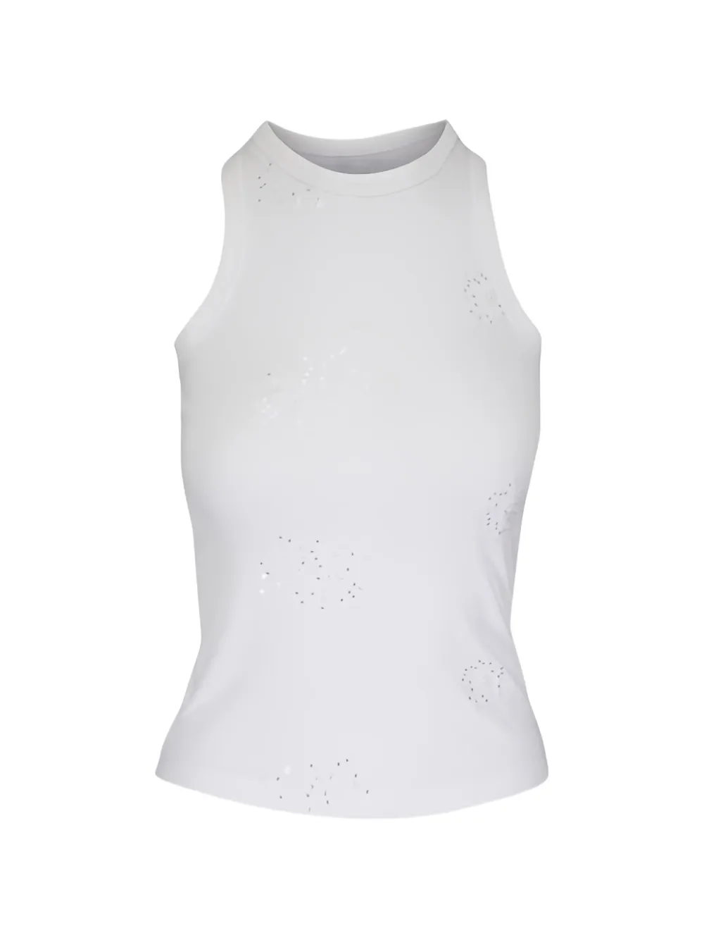 AG Jeans sequin-embellished ribbed tank top Wit