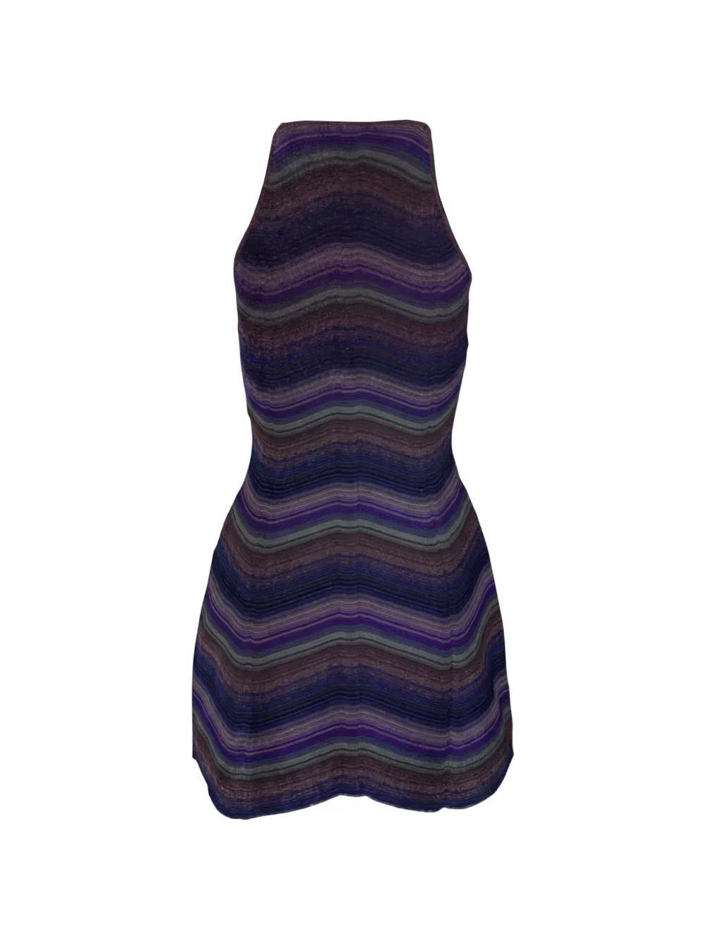 Missoni Mouwloze mini-jurk met zigzag patroon Paars