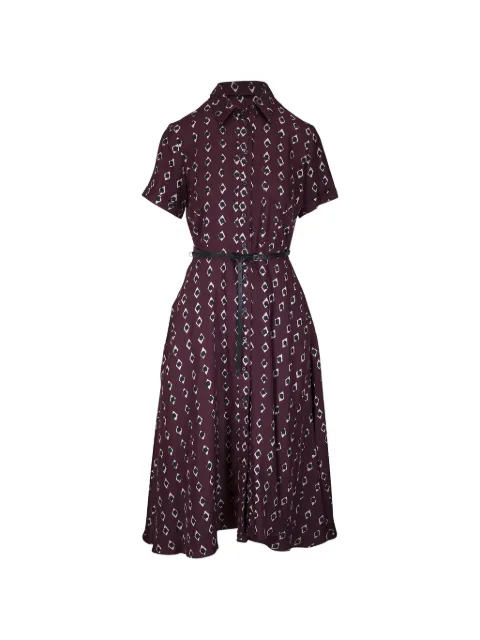 Altuzarra geometric-print belted midi dress