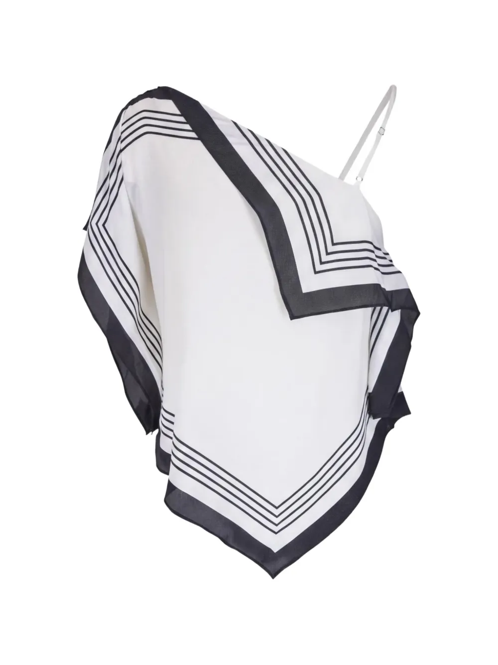 AG Jeans Verya striped-border top - Bianco