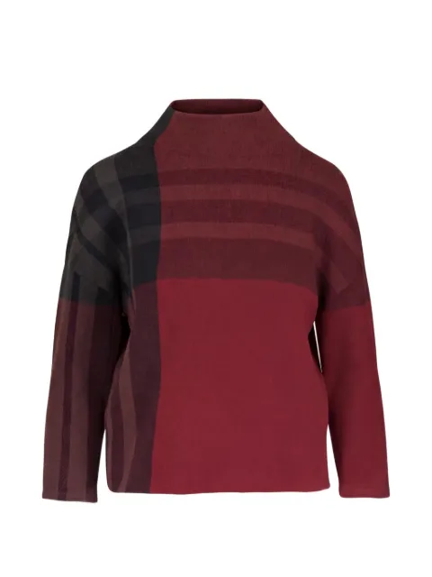 Akris Punto check-pattern high-neck sweater