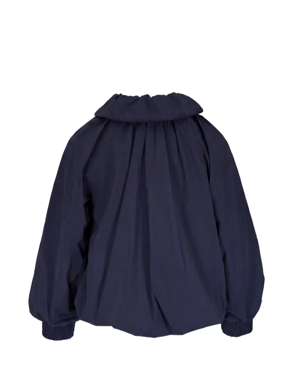 Veronica Beard Circe bubbeljack met gesmockte hals en ballonmouwen Blauw