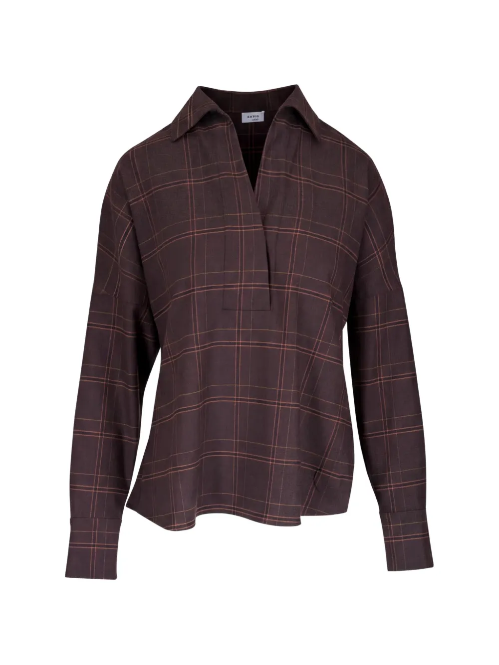 Akris Punto Blusa con scollo a V - Marrone