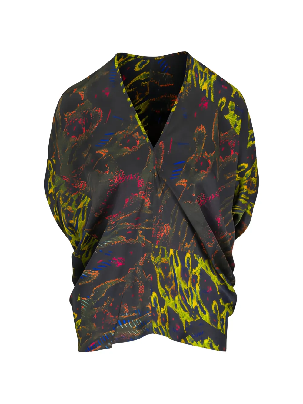 Zero + Maria Cornejo abstract-print blouse Zwart