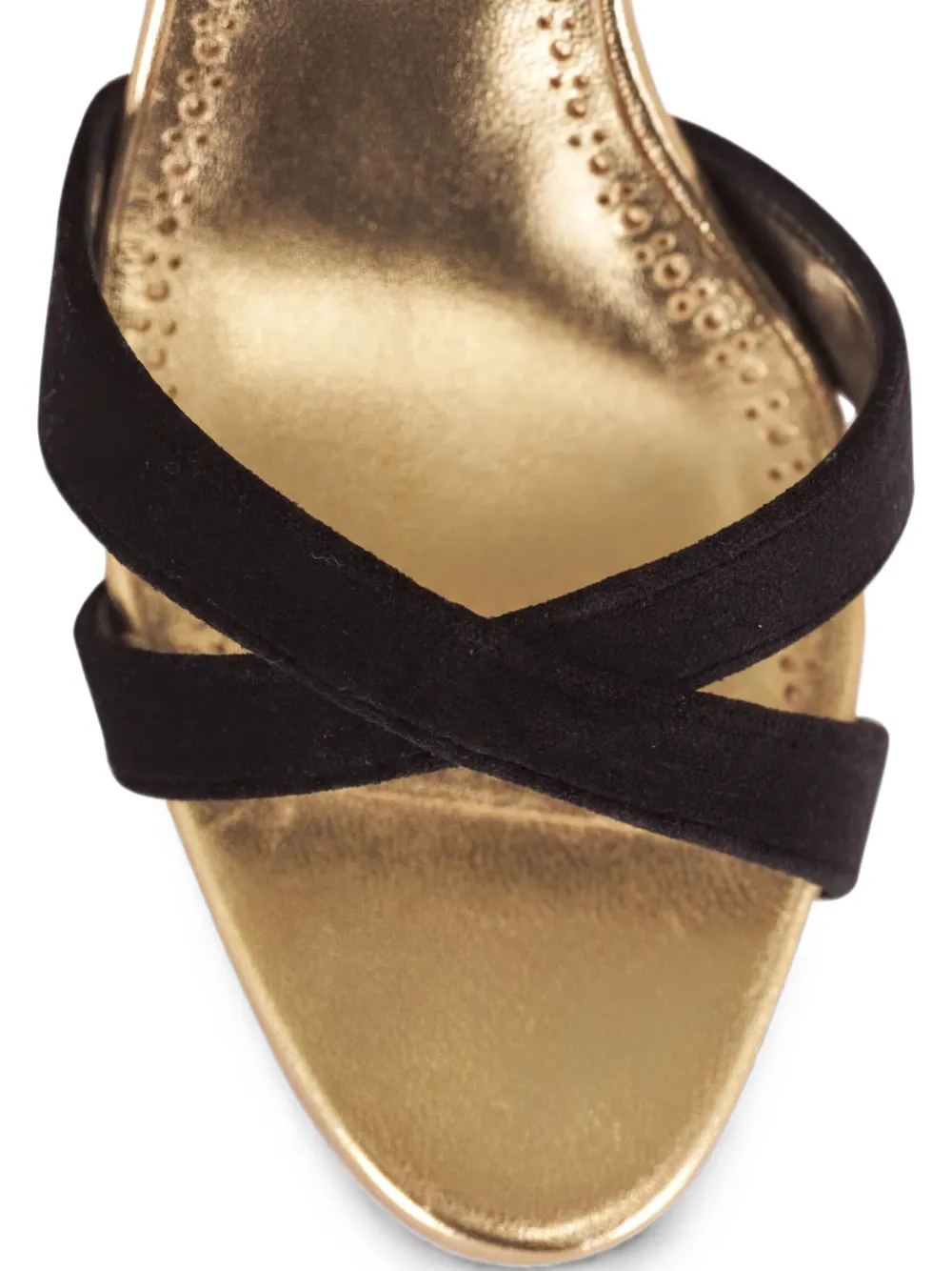 Manolo Blahnik Callydra sandalen met gekruist bandje Goud