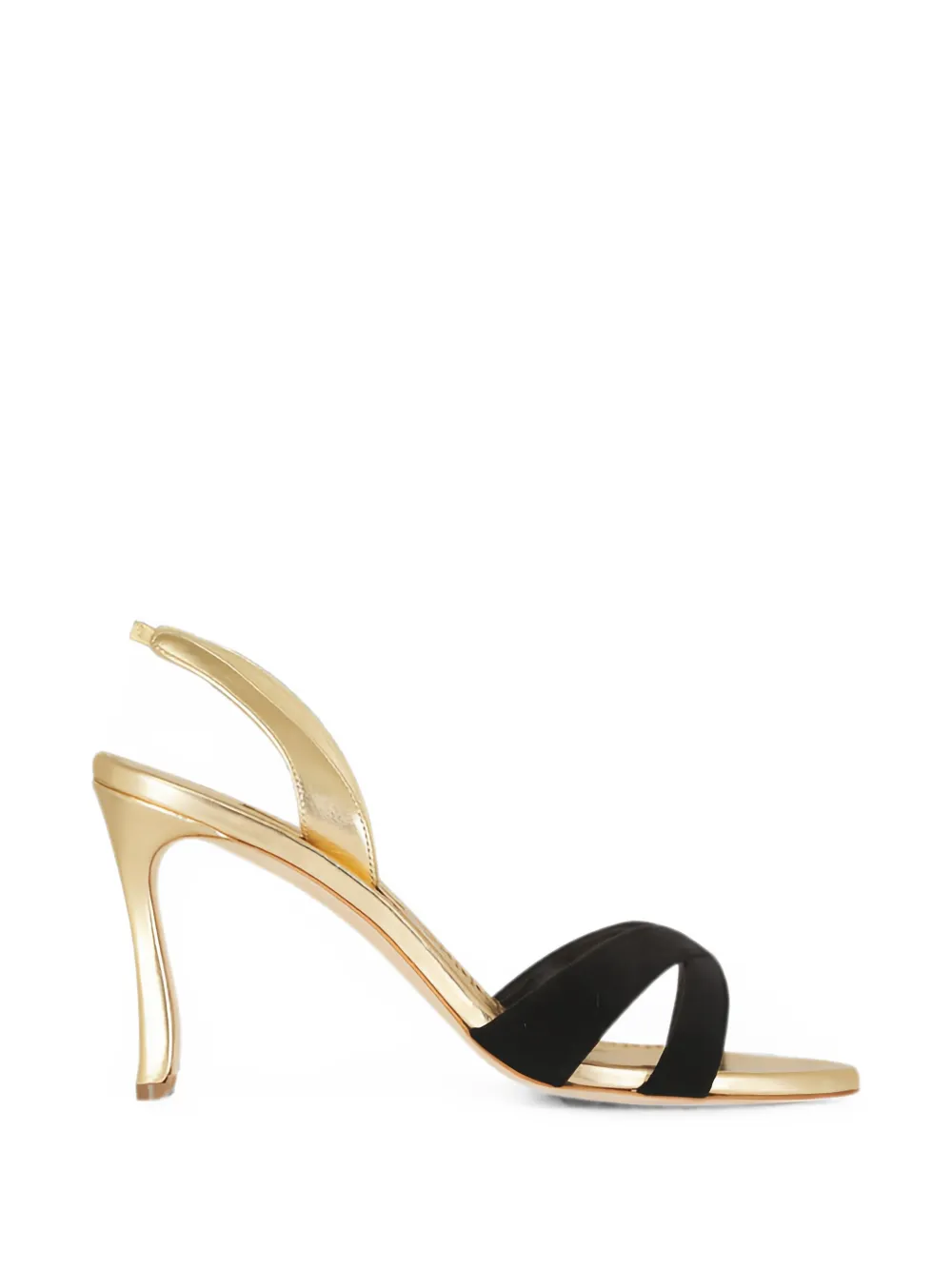 Manolo Blahnik Callydra sandalen met gekruist bandje Goud