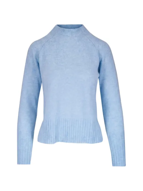 Kinross Cashmere jersey con ribete de canalé