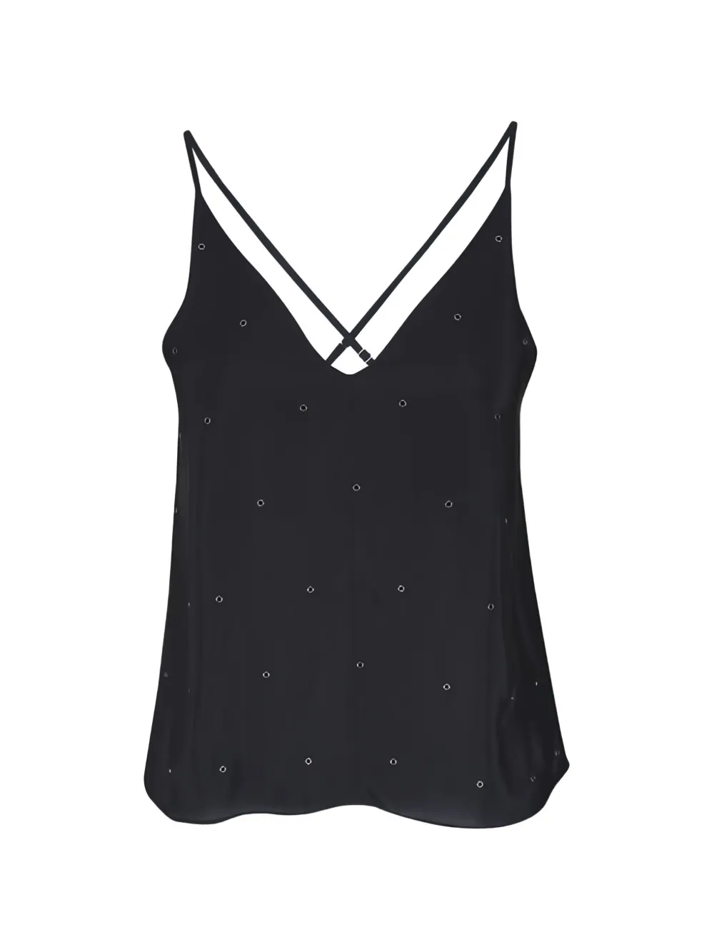 AG Jeans Jada eyelet-embellished top - Nero